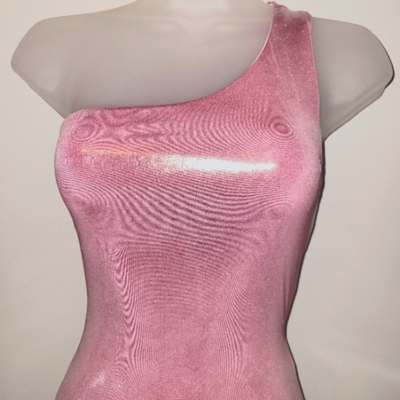 NWT Windsor Size M Pink Metallic Liquid Metal Mini Dress - Picture 3 of 10
